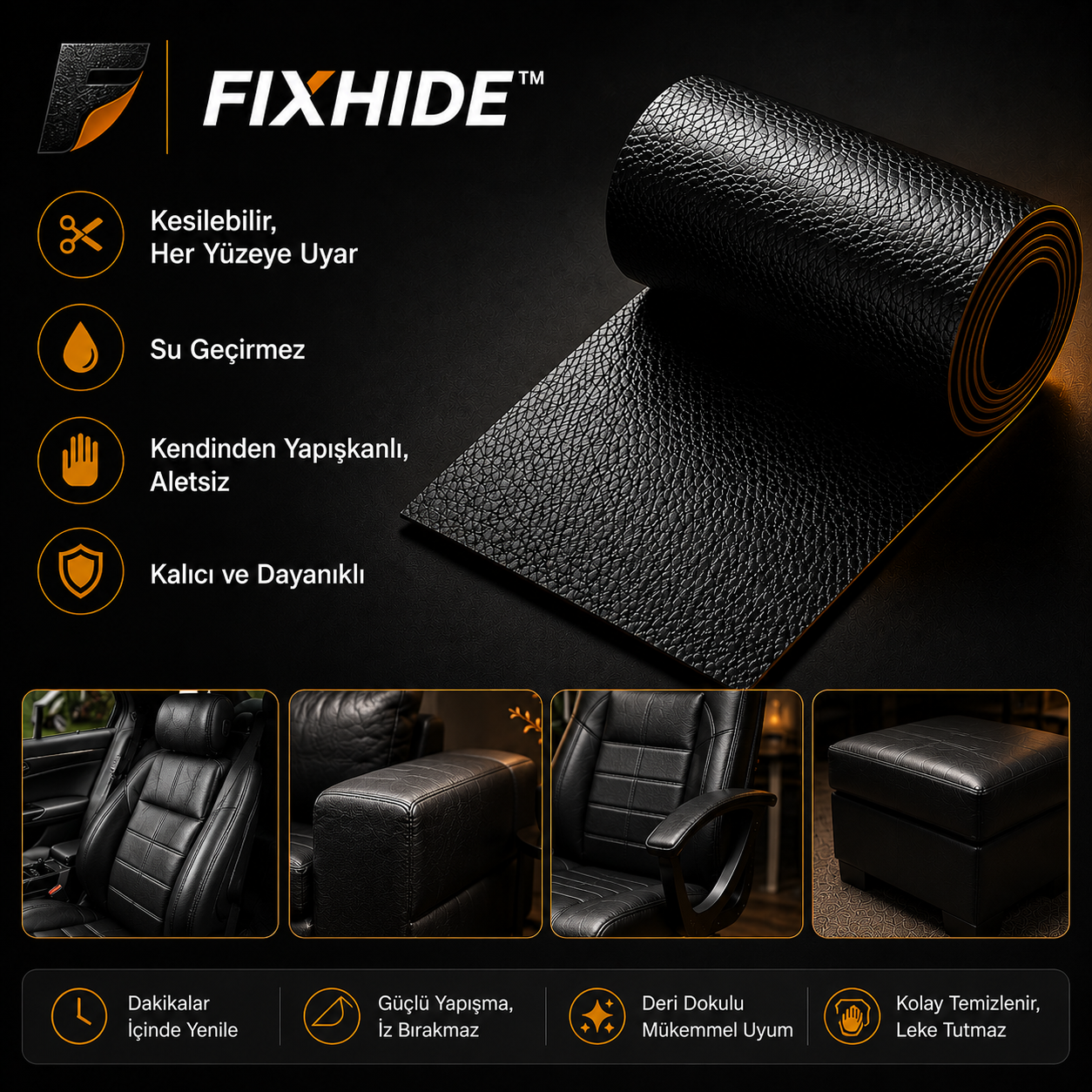 Fixhide™ Deri Yenileme Rulosu